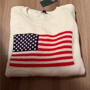 NWT Wild Fable American Flag Cream Sweater